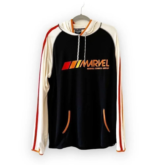 Marvel‎ Heroes Villains XL Retro Marvel Comics Performance Hoodie Sweatshirt NWT - Picture 1 of 12